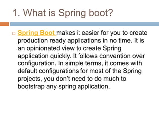 Top 10 Spring Boot Interview Questions and Answers | PPTX
