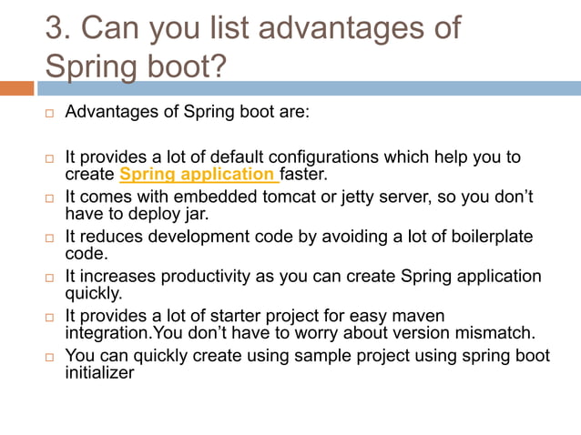 Top 10 Spring Boot Interview Questions and Answers | PPTX