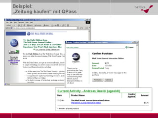 Beispiel:  „Zeitung kaufen“ mit QPass 