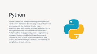 Top 10 statistics tools to get better data insights | PPTX