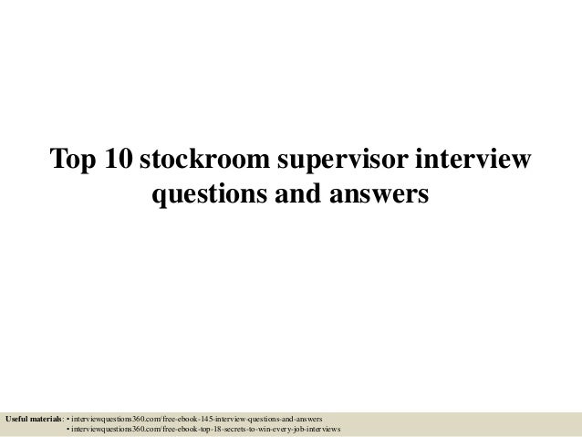 supervisor interview