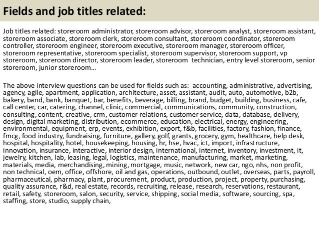top 10 storeroom interview questions with answers interview questions for budget analyst