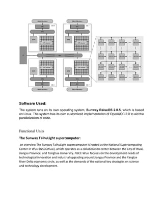 Top 10 Supercomputers With Descriptive Information & Analysis | DOCX
