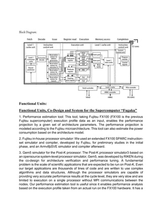 Block Diagram:
Functional Units:
Functional Units, Co-Design and System for the Supercomputer “Fugaku”
1. Performance esti...