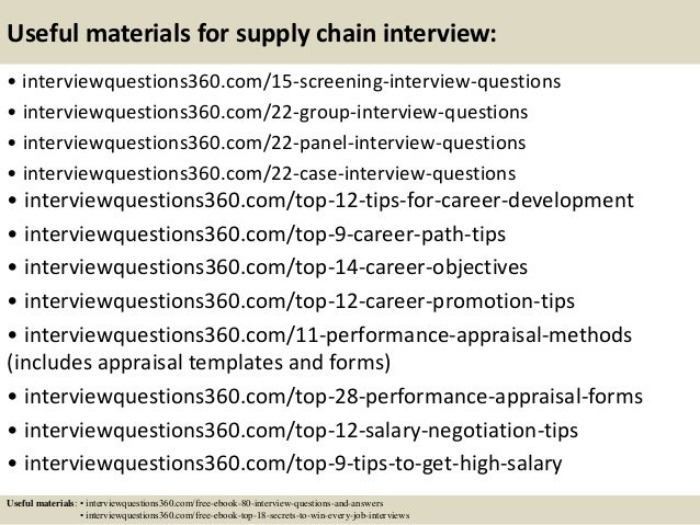 cover letter for supply chain