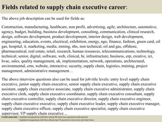 Top 10 supply chain executive interview questions and answers | PPTX