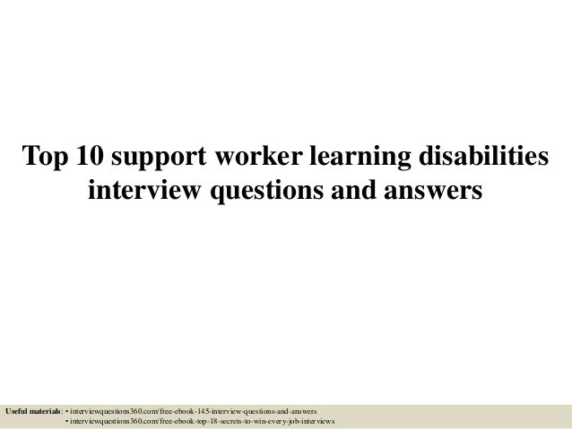 top 10 support worker learning disabilities interview support worker interview questions and answers