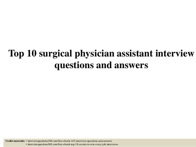 physician assistant interview questions and answers