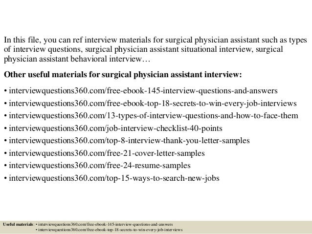 physician assistant interview questions and answers