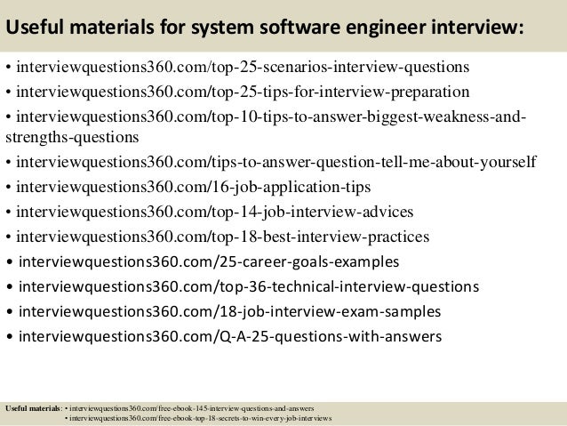 Top 10 system software engineer interview questions and answers