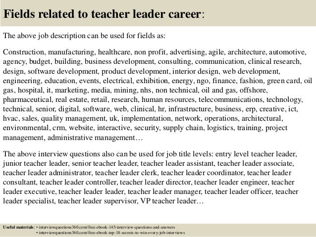 interview questions on leadership