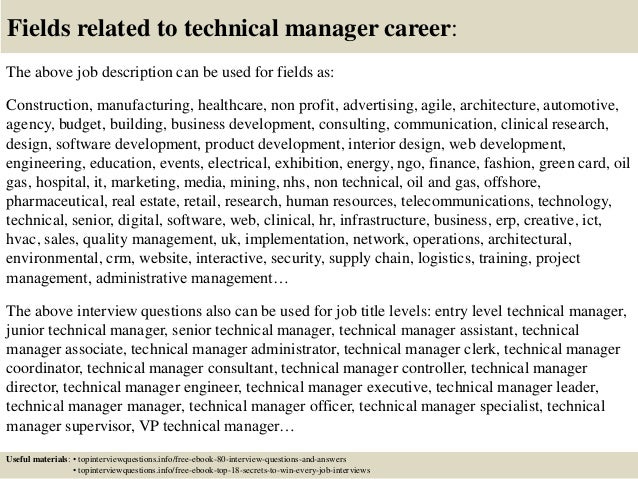 top 10 technical manager interview questions and answers interview questions for technical managers