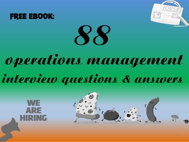 it operations manager interview questions