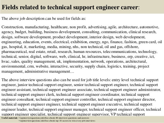 Top 10 technical support engineer interview questions and answers Top 10 technical support engineer interview questions and answers