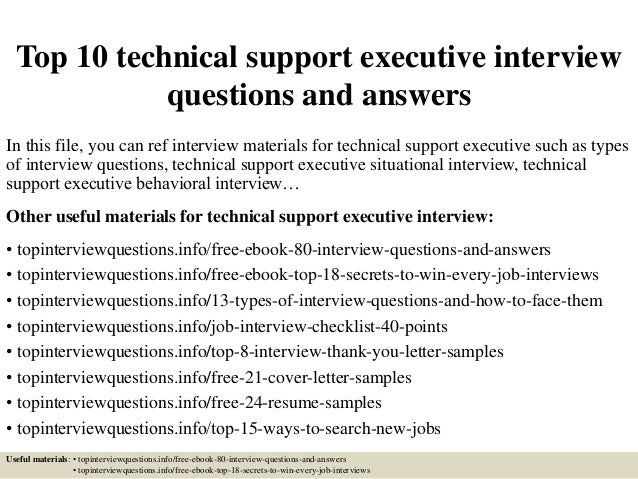 Technical Support Interview Questions And Answers Monte