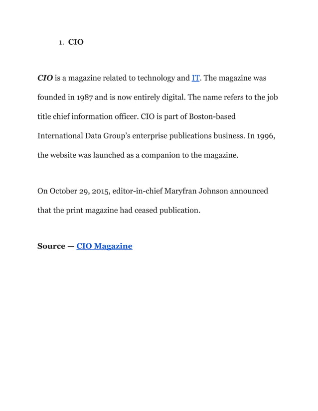 Top 10 Technology magazines.pdf | Business | Business and Finance