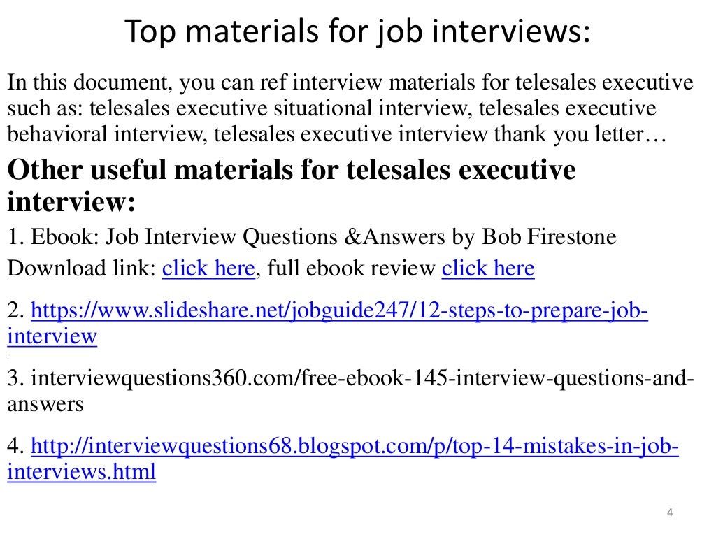 Top 52 telesales executive interview questions and answers pdf