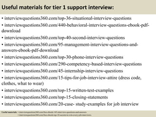 Top 10 tier 1 support interview questions and answers | PPTX