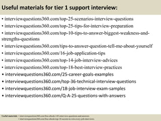 Top 10 tier 1 support interview questions and answers | PPTX