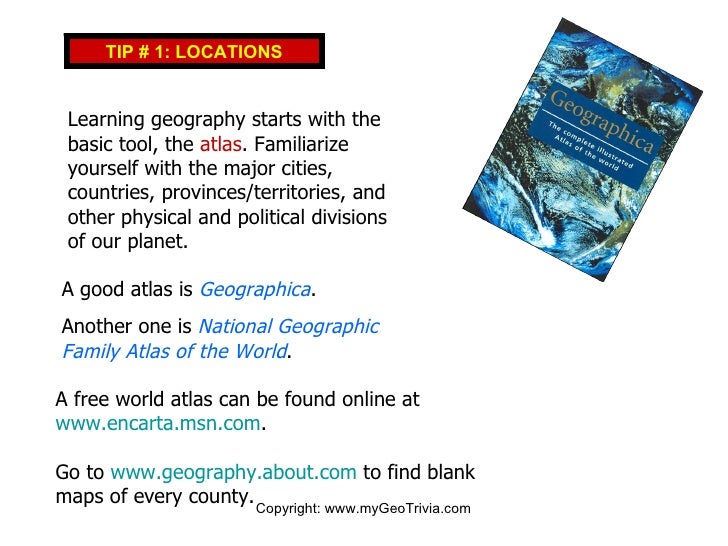 Top Ten Tips for National Geographic Bee