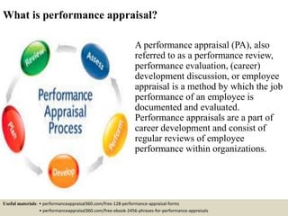Top 10 tips to set up performance appraisal system | PDF