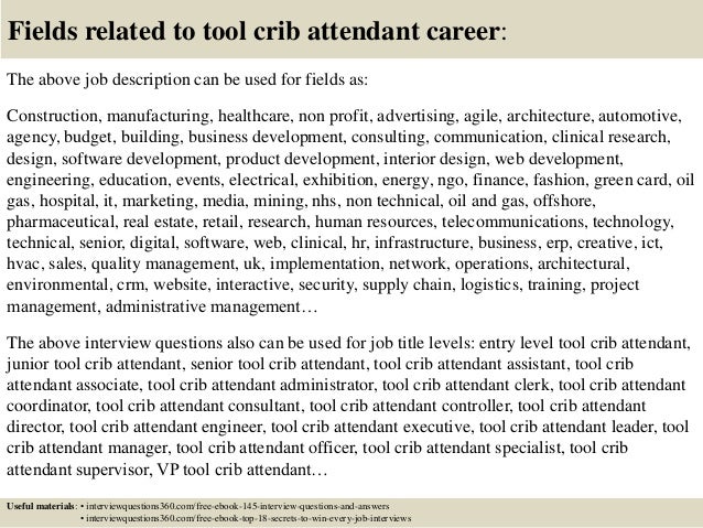 Top 10 Tool Crib Attendant Interview Questions And Answers