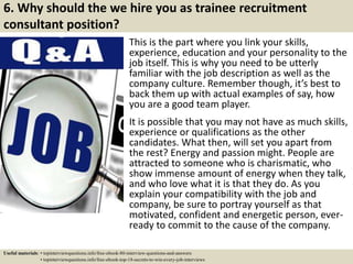 Top 10 trainee recruitment consultant interview questions and answers ...