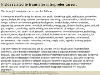 Top 10 translator interpreter interview questions and answers | PPTX