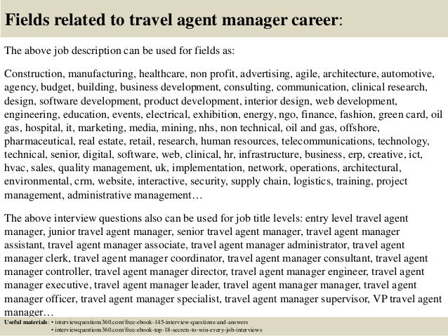 travel agent job description