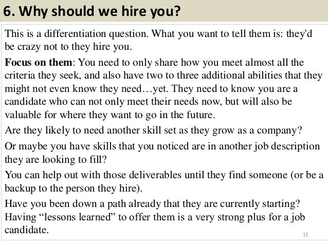 why should we hire you best answers