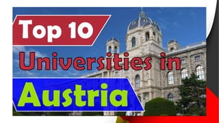 Top 10 universities in austria | PPTX