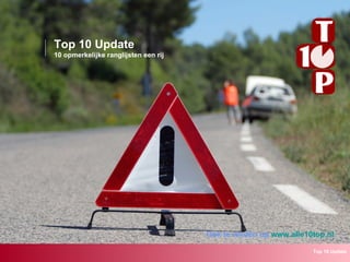 Top 10 Update  10 opmerkelijke ranglijsten een rij Top 10 Update Ook te vinden op   www.alle10top.nl 