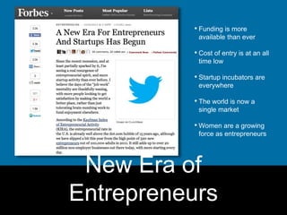 New Era of
Entrepreneurs
 