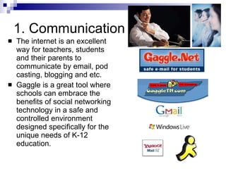 Using Teh Interent Top 10 uses of the internet | PPT