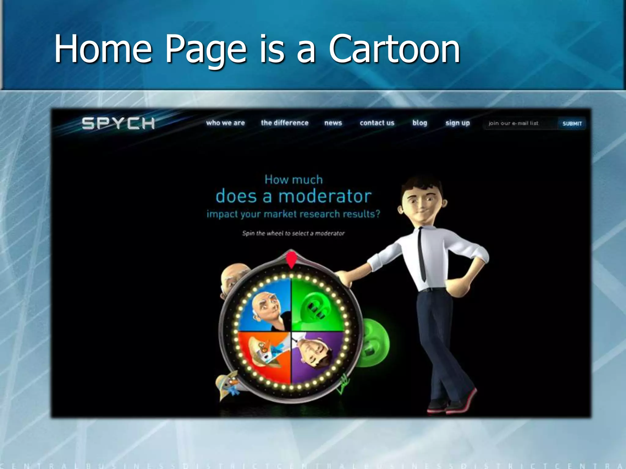 Home Page is a Cartoon 
 