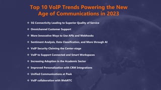 Top 10 VoIP Trends Powering Communications in 2023 | PPTX