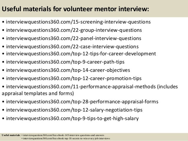 mentor interview questions