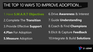 Top 10 Ways To Improve Office 365 Adoption | PPTX