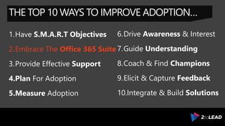 Top 10 Ways To Improve Office 365 Adoption | PPTX