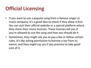 Song Licensing Top 10 Ways to Know If a Song on social media | PPTX