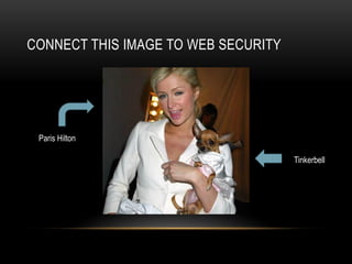 CONNECT THIS IMAGE TO WEB SECURITY




 Paris Hilton

                                     Tinkerbell
 