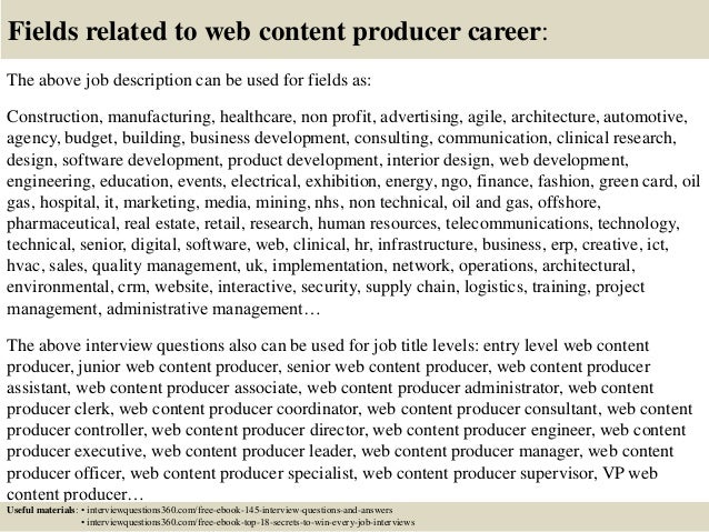 Content producer cover letter