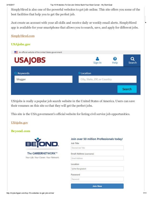 top 10 websites to get job online build your best career top 10 job sites in usa