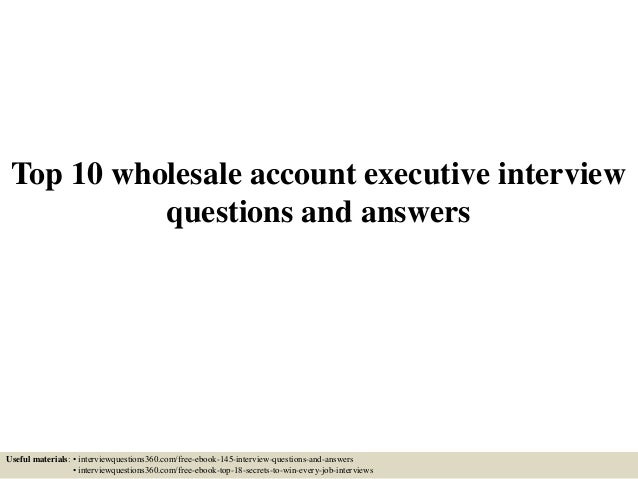 sales account manager interview questions