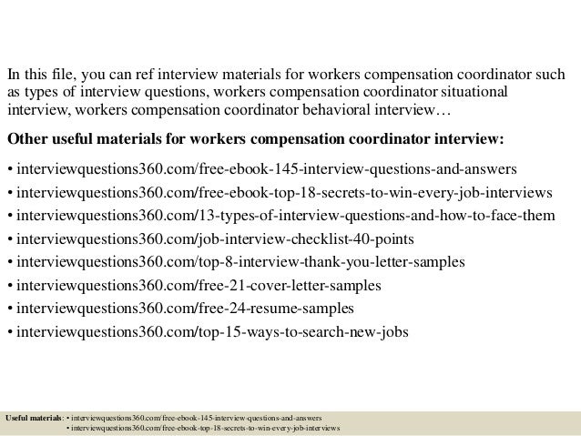 Top 10 Workers Compensation Coordinator Interview Questions And Answe