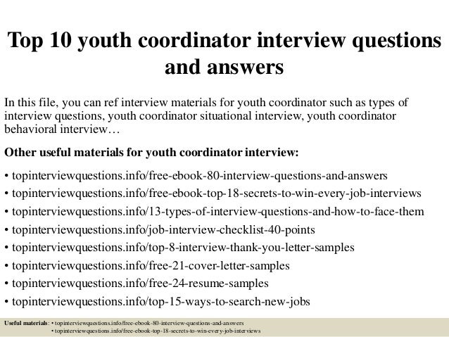 top 10 youth coordinator interview questions and answers support worker interview questions and answers