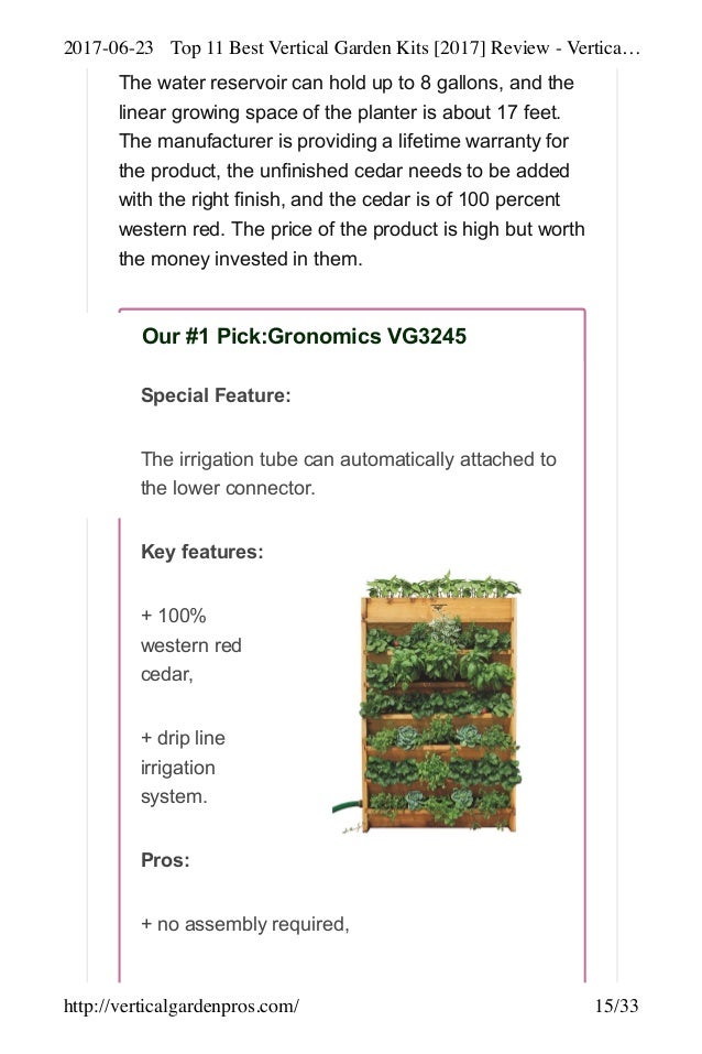 Top 11 Best Vertical Garden Kits 2017 Review Vertical Garden Kit