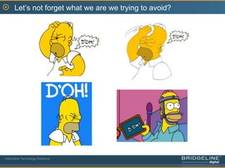 Let’s not forget what we are we trying to avoid?Interactive Technology Solutions