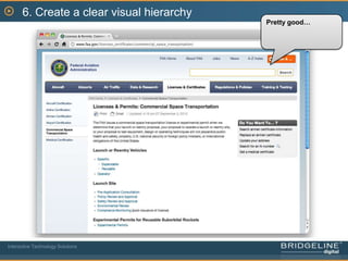 3. Make it clear where I can and can’t click (affordances)Interactive Technology Solutions