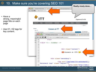 7. Make Content Easy to ScanMiddle section isn’t bad…Interactive Technology Solutions